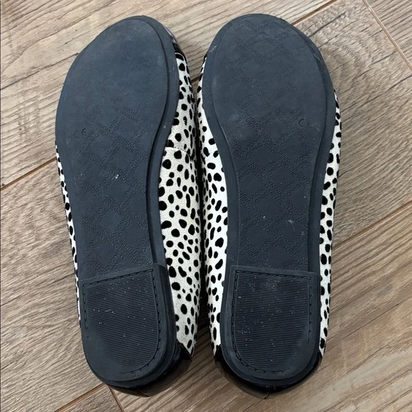 Vionic Minna Spot Ballet Flats Sz 8 Women's Black Patent Toes Comfort Animal - Picture 6 of 8